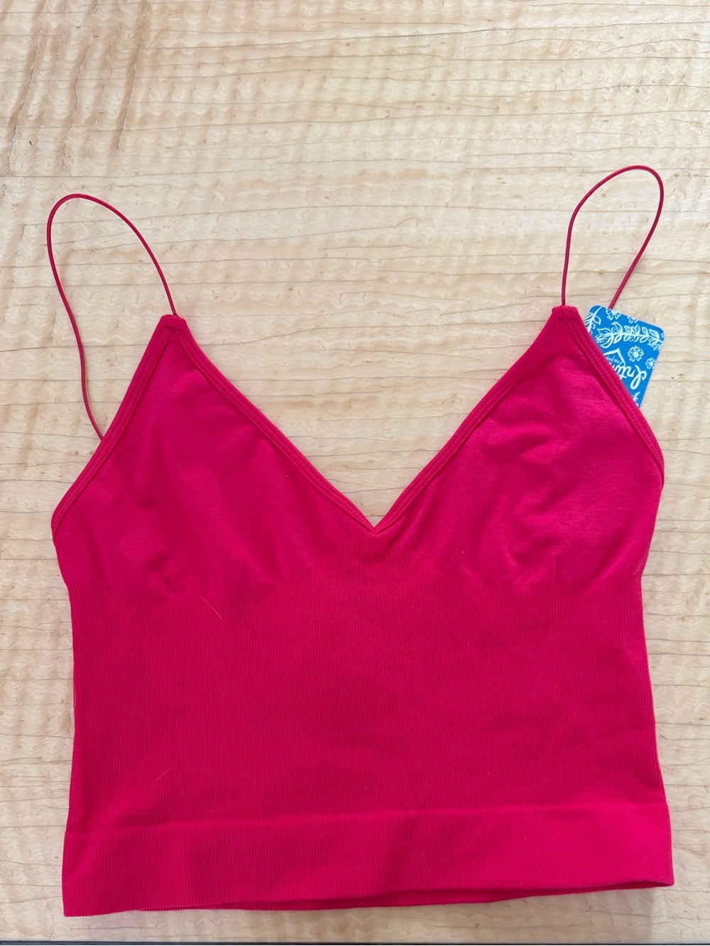 Free People Berry Red Tank Top Stretchy and Soft Size M/L